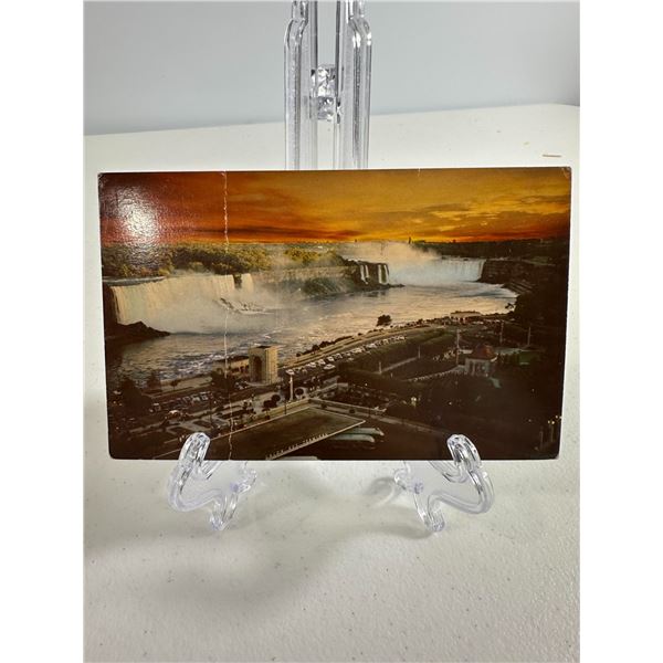 Vintage Postcard   Sunset View of Niagara Falls