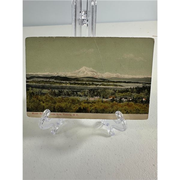 Antique Postcard   Mount Baker Seen from Victoria, B.C.