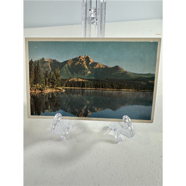 Vintage Postcard   Mountain Reflection Scene, Canadian Rockies
