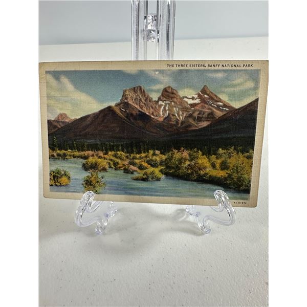 Vintage Postcard   The Three Sisters, Banff National Park