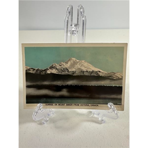 Vintage Postcard   Sunrise on Mount Baker from Victoria, Canada