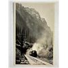 Image 1 : Vintage Real Photo Postcard   Steam Train and Mt. Macdonald Tunnel, Canadian Rockies