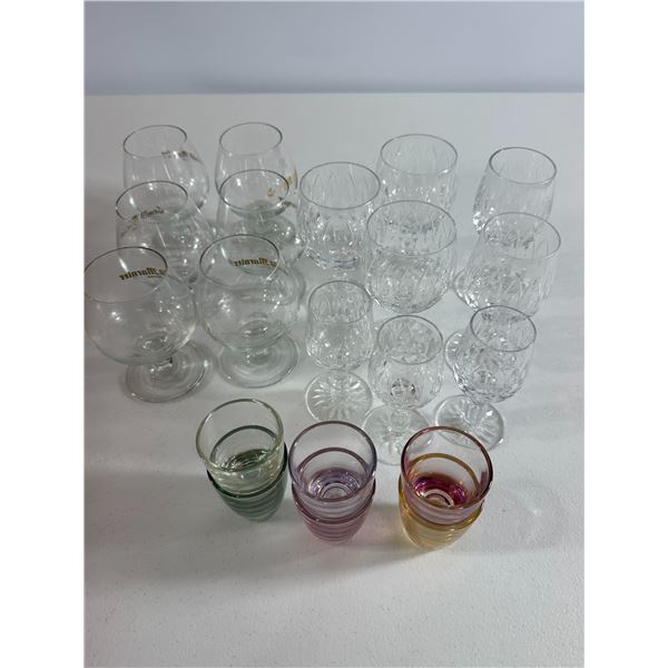 Lot of Vintage Glassware - Assorted Crystal and Colored Glass