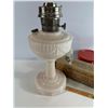Image 2 : Aladdin Model 23 Pink Moonstone Lamp with Edwards Coffee Tin