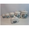 Image 1 : Blue Heart Pattern Kitchen Canister Set