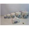 Image 2 : Blue Heart Pattern Kitchen Canister Set