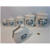 Image 3 : Blue Heart Pattern Kitchen Canister Set