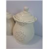 Image 3 : Vintage Cream Ceramic Canister and Pitcher Lot