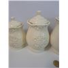 Image 5 : Vintage Cream Ceramic Canister and Pitcher Lot