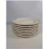 Image 1 : Set of Embossed Cream Ceramic Dinner Plates