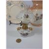 Image 2 : Peach Floral Pitcher with Oil Lamp and Decorative Plate