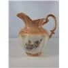 Image 6 : Peach Floral Pitcher with Oil Lamp and Decorative Plate