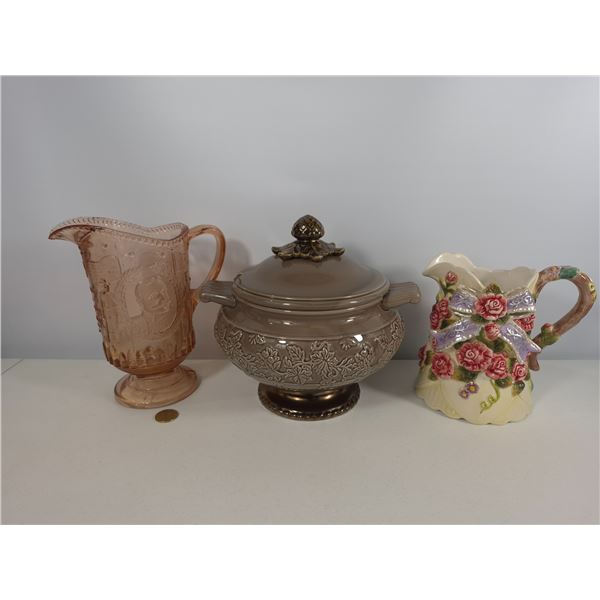 Assorted Vintage Pitchers and Lidded Tureen