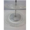 Image 6 : Cut Glass Stemware and Tiered Serving Tray Lot
