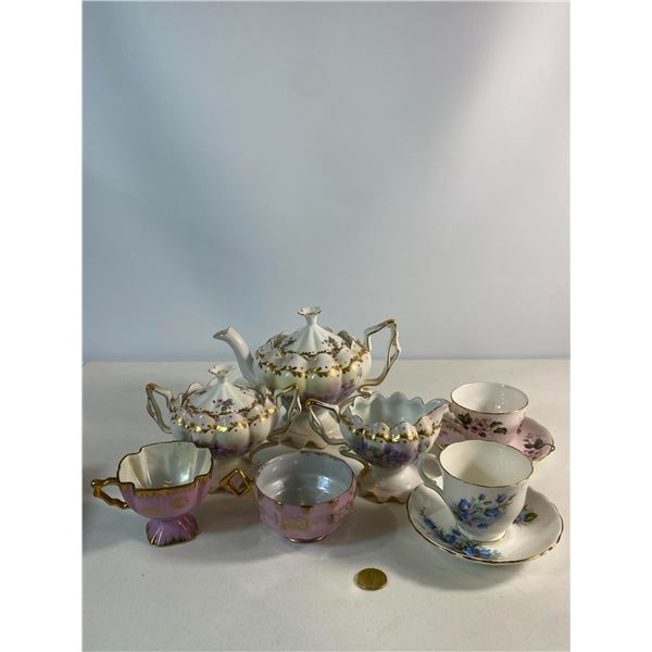 Vintage Hand-Painted Porcelain Tea Set