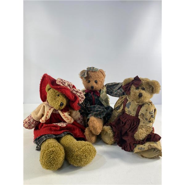 Group of Dressed Teddy Bears