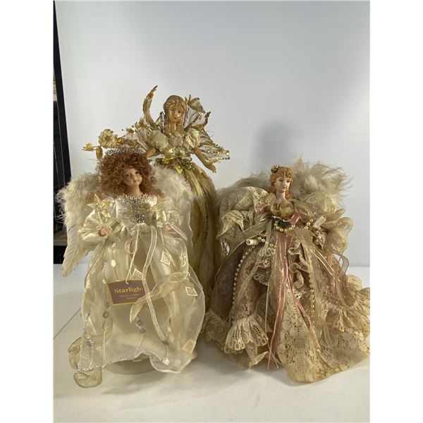 Lot of Three Victorian-Style Angel Dolls