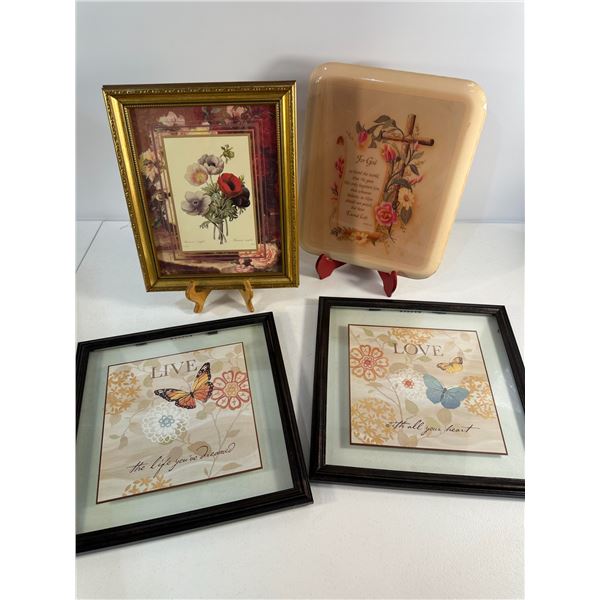 Framed Wall Art Collection  Inspirational and Floral Prints