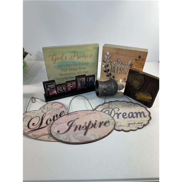 Inspirational Wall and Table Décor Lot