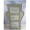 Image 1 : Distressed Cream Three-Drawer Accent Cabinet