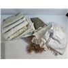 Image 1 : Box of Assorted Vintage Lace and Fabric Pieces