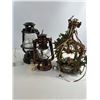 Image 1 : Pair of Rustic Lanterns with Vine Décor Accent