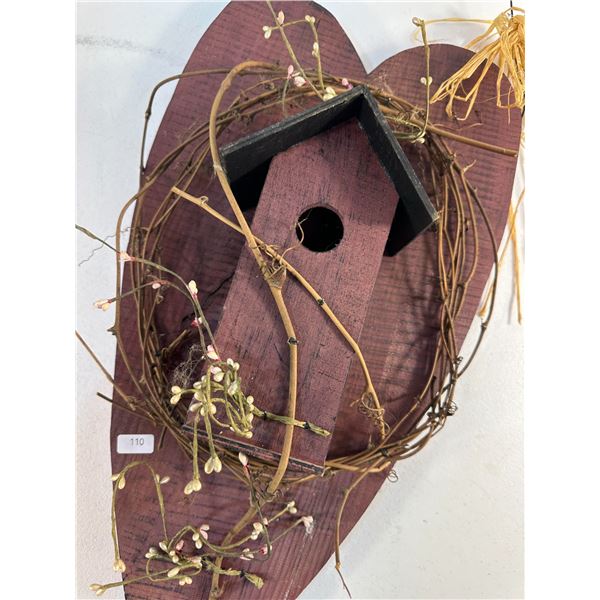 Rustic Heart Wall Birdhouse Décor