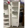 Image 4 : Pair of Distressed White Corner Cabinets
