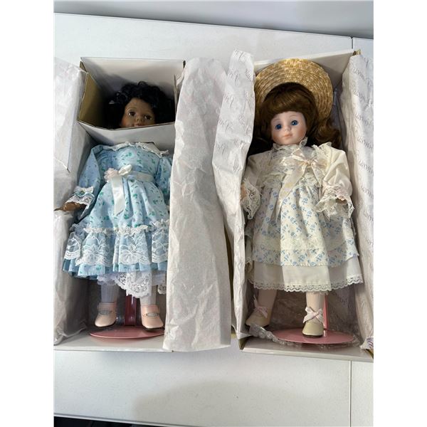 Ashton-Drake Blue Dress Dolls Set