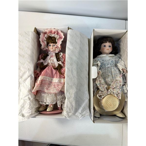 Ashton-Drake Dolls in Pink and Floral Dresses