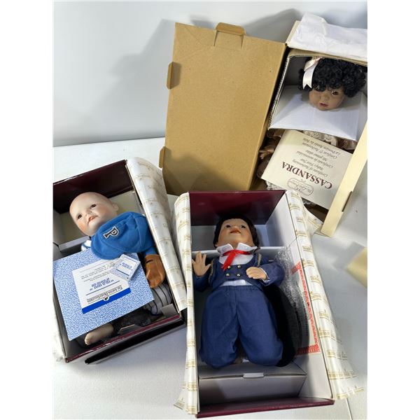 Ashton-Drake 'Paul,' 'Cassandra,' and Porcelain Boy Doll Trio by Yolanda Bello