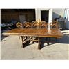 Image 14 : Vintage Oak Dining Table with 8 Chairs