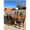 Image 15 : Vintage Oak Dining Table with 8 Chairs