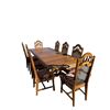 Image 3 : Vintage Oak Dining Table with 8 Chairs