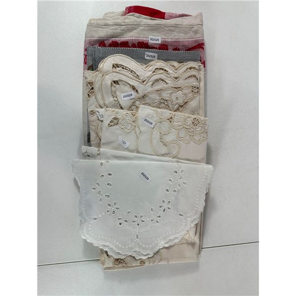 Vintage Linen and Crochet Doilies Assortment