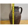 Image 13 : Textured Ceramic Pitcher w/ Handle Made in W. Germany Marked 1514-50 (handle cracked) 8" Dia, 19"H