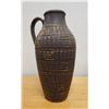 Image 1 : Textured Ceramic Pitcher w/ Handle Made in W. Germany Marked 1514-50 (handle cracked) 8" Dia, 19"H