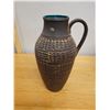 Image 3 : Textured Ceramic Pitcher w/ Handle Made in W. Germany Marked 1514-50 (handle cracked) 8" Dia, 19"H
