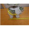 Image 14 : Ceramic Elephant Plant Stand w/ Maker's Tag 16" x 14"H