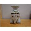 Image 3 : Ceramic Elephant Plant Stand w/ Maker's Tag 16" x 14"H