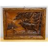 Image 1 : Carved Wooden Deer Wall Hanging 16" x 12"
