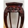 Image 4 : Carved Wooden Octagon Shaped Table w/ Stone Top 12" Dia, 36"H