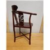 Image 13 : Carved Wooden Chinese Corner Chair 21" x 20" x 33"H