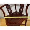Image 14 : Carved Wooden Chinese Corner Chair 21" x 20" x 33"H (cracked)