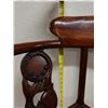 Image 16 : Carved Wooden Chinese Corner Chair 21" x 20" x 33"H (cracked)