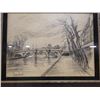 Image 6 : Landscape Scene Sketch Signed by Artist Lemarchand (?), Framed 26" x 21"