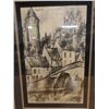 Image 3 : Landscape Scene Sketch Signed by Artist Lemarchand (?), Framed 19" x 26"