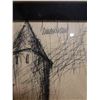 Image 6 : Landscape Scene Sketch Signed by Artist Lemarchand (?), Framed 19" x 26"