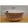 Image 1 : Mackenzie Childs Stoke Gabriel Oval Soup Tureen w/ Lid & Abstract Design 13" x 9" x 8.5"H