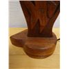 Image 4 : Carved Wooden Table Lamp w/ Fish Motif (works - no shade) 5.5" x 22"H